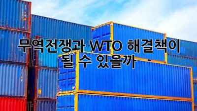 무역전쟁과 WTO: 해결책이 될 수 있을까?