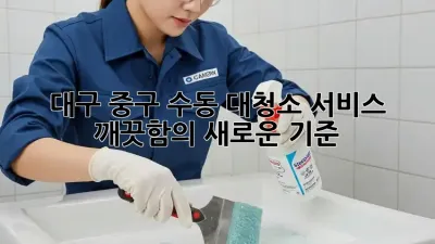 대구 중구 수동 대청소 서비스: 깨끗함의 새로운 기준